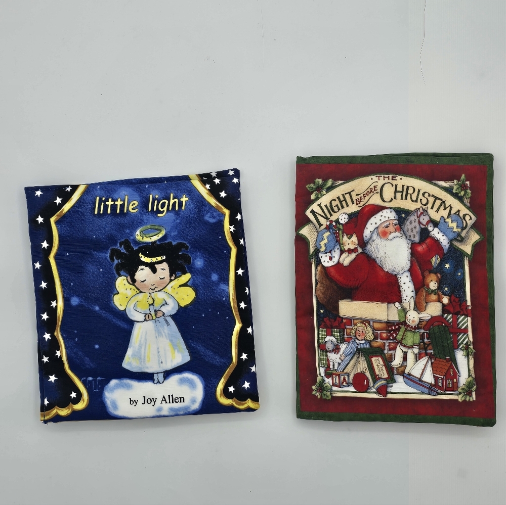 2 Christmas Cloth Book with Christmas Stories , baby soft book